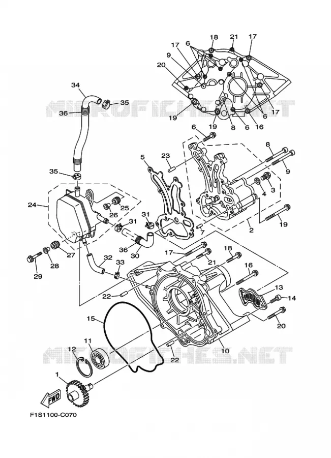 POMPE A HUILE Yamaha WAVERUNNER 1000 2004 JET  JF1000A