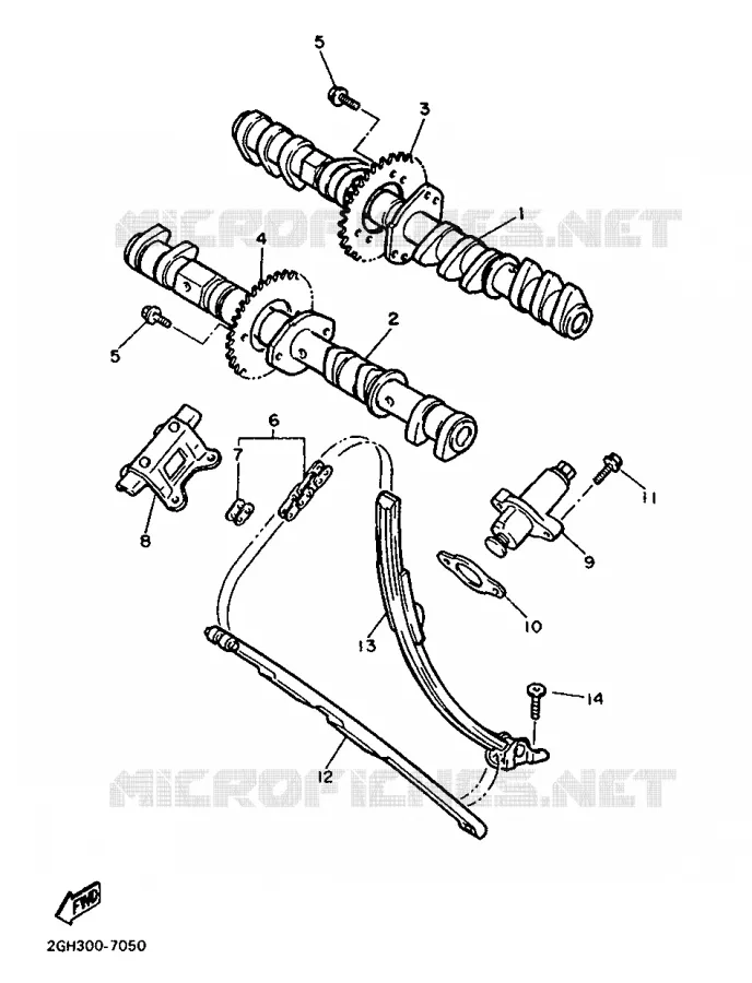 ARBRE A CAMES / CHAINE DE DISTRIBUTION Yamaha MOTO 1000 1987 FZR  FZR1000