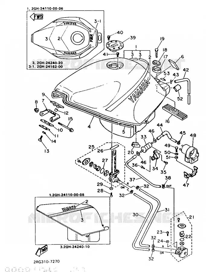 RESERVOIR A ESSENCE Yamaha MOTO 1000 1987 FZR  FZR1000