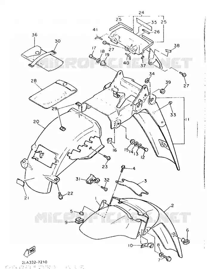 GARDE BOUE Yamaha MOTO 1000 1987 FZR  FZR1000