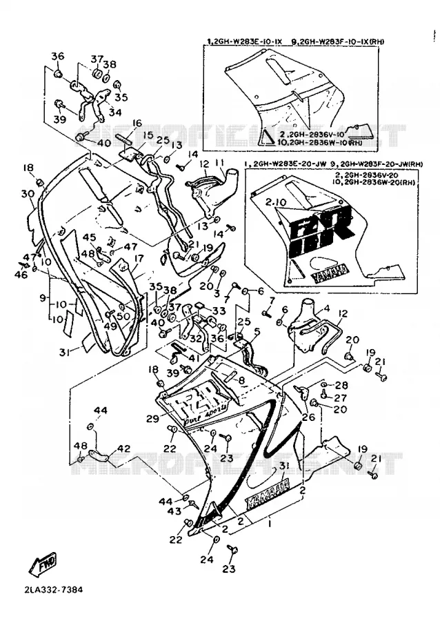 CARENAGES 2 Yamaha MOTO 1000 1987 FZR  FZR1000