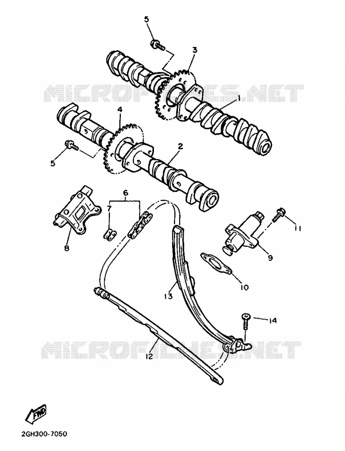 ARBRE A CAMES / CHAINE DE DISTRIBUTION Yamaha MOTO 1000 1987 FZR  FZR1000