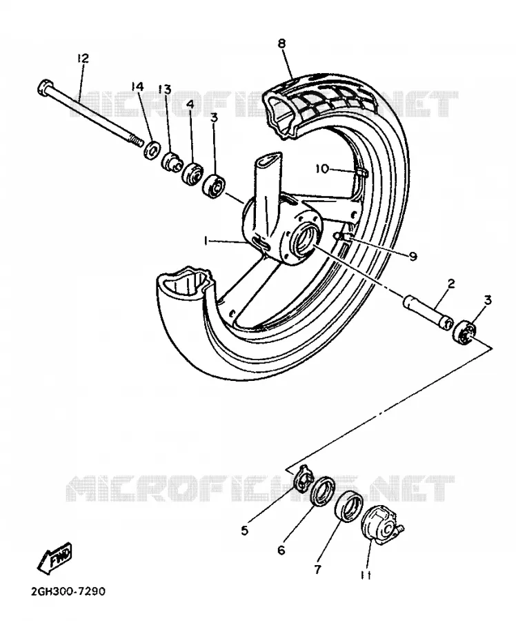 ROUE AVANT Yamaha MOTO 1000 1987 FZR  FZR1000