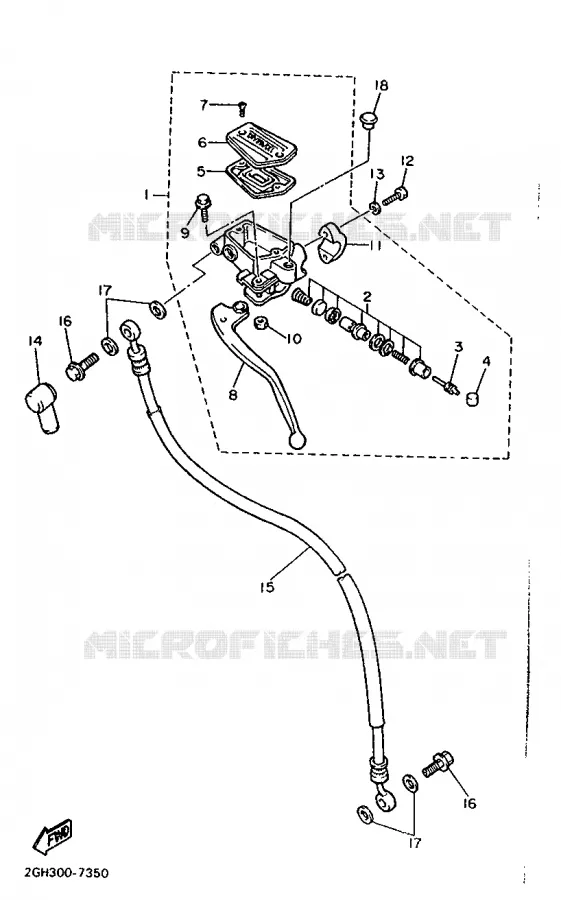MAITRE CYLINDRE D'EMBRAYAGE Yamaha MOTO 1000 1987 FZR  FZR1000