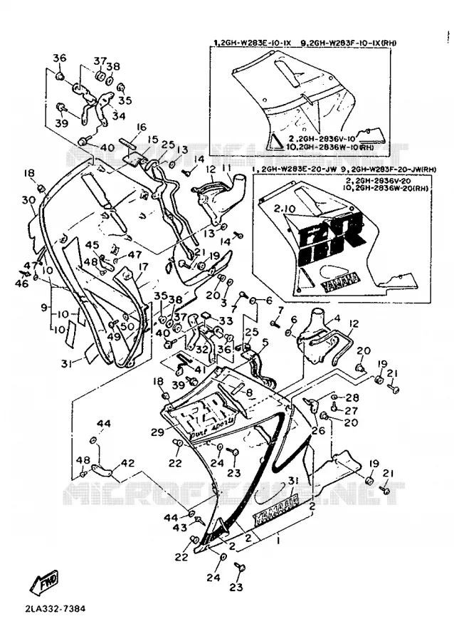 CARENAGES 2 Yamaha MOTO 1000 1987 FZR  FZR1000