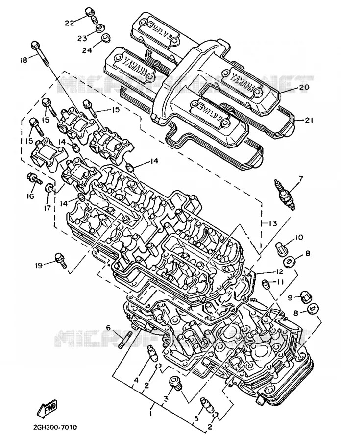 CULASSE Yamaha MOTO 1000 1987 FZR  FZR1000