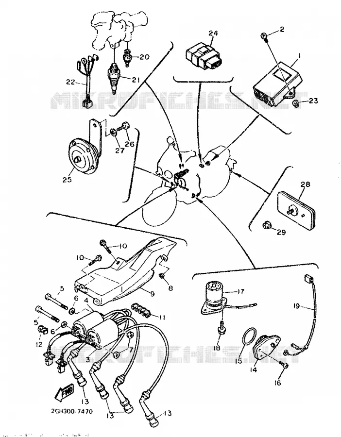 PARTIE ELECTRIQUE 1 Yamaha MOTO 1000 1987 FZR  FZR1000