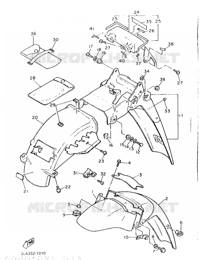 GARDE BOUE Yamaha MOTO 1000 1987 FZR  FZR1000