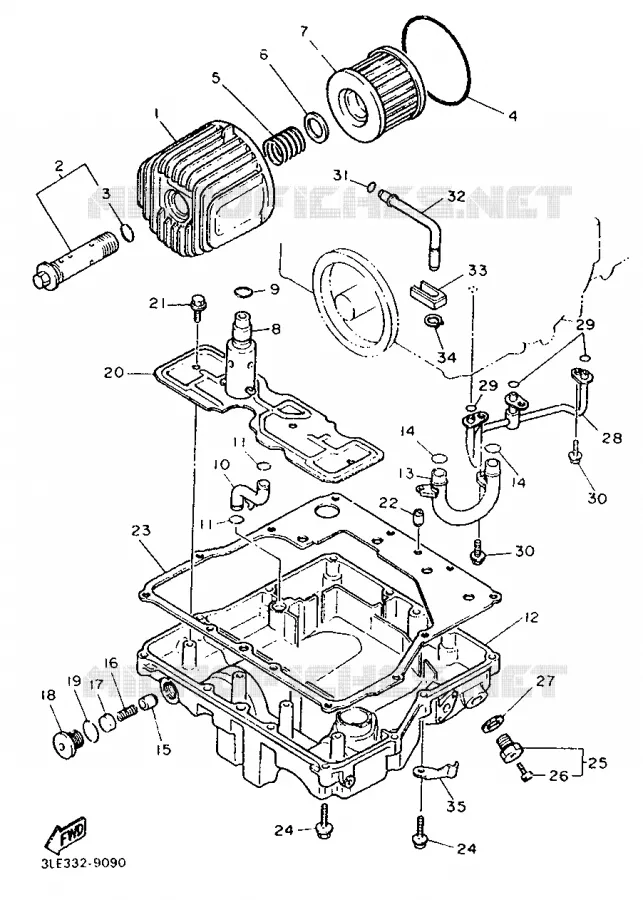FILTRE A HUILE Yamaha MOTO 1000 1990 FZR  FZR1000