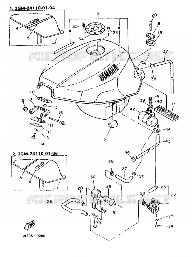 RESERVOIR D'HUILE Yamaha MOTO 1000 1990 FZR  FZR1000