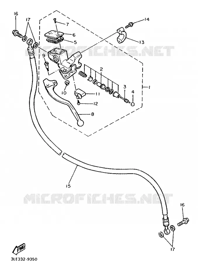 MAITRE CYLINDRE D'EMBRAYAGE Yamaha MOTO 1000 1990 FZR  FZR1000