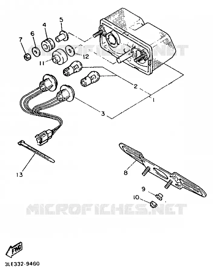 FEU ARRIERE Yamaha MOTO 1000 1991 FZR  FZR1000