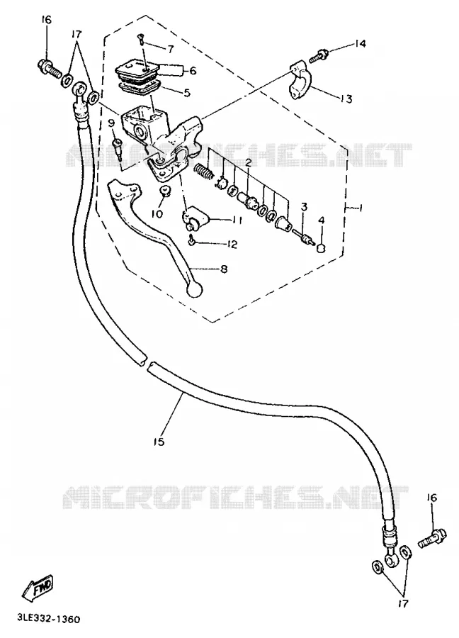 MAITRE CYLINDRE AVANT 2 Yamaha MOTO 1000 1991 FZR  FZR1000