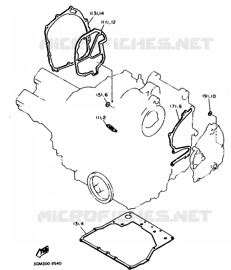 ALTERNATIVE MOTEUR  Yamaha MOTO 1000 1991 FZR  FZR1000
