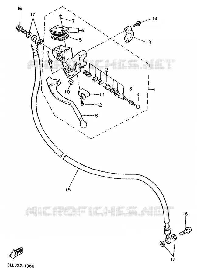 MAITRE CYLINDRE D'EMBRAYAGE Yamaha MOTO 1000 1991 FZR  FZR1000