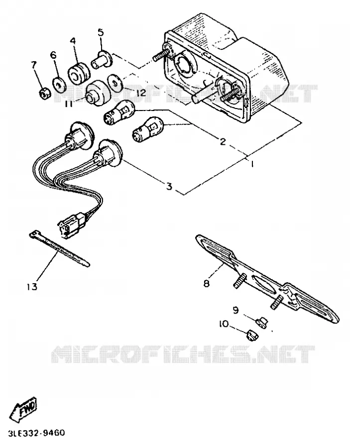 FEU ARRIERE Yamaha MOTO 1000 1993 FZR  FZR1000