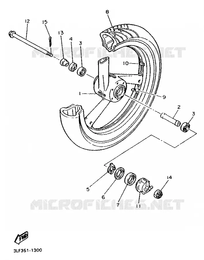 ROUE AVANT Yamaha MOTO 1000 1993 FZR  FZR1000