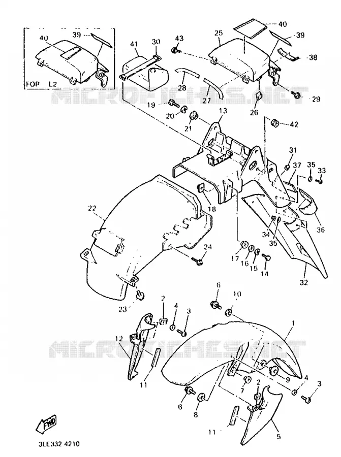 GARDE BOUE Yamaha MOTO 1000 1994 FZR  FZR1000