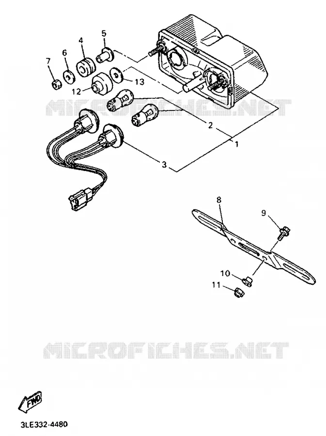 FEU ARRIERE Yamaha MOTO 1000 1994 FZR  FZR1000
