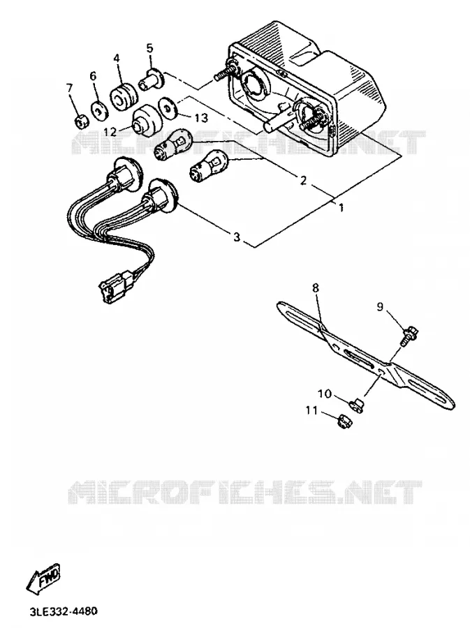 FEU ARRIERE Yamaha MOTO 1000 1994 FZR  FZR1000