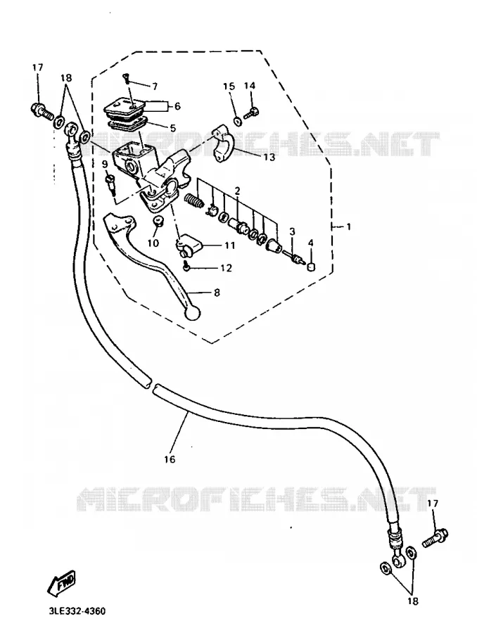 MAITRE CYLINDRE D'EMBRAYAGE Yamaha MOTO 1000 1994 FZR  FZR1000