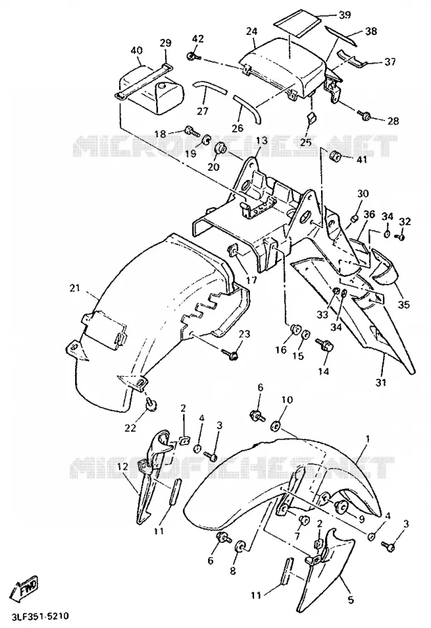 GARDE BOUE Yamaha MOTO 1000 1995 FZR  FZR1000