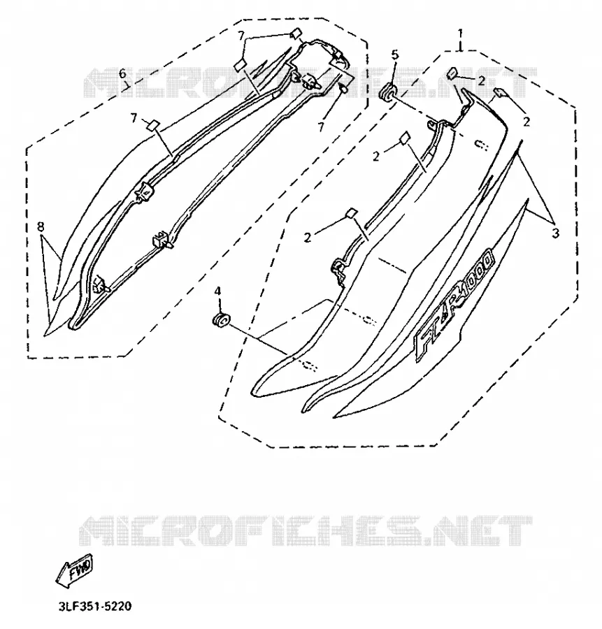 C_CH LATERAL Yamaha MOTO 1000 1995 FZR  FZR1000
