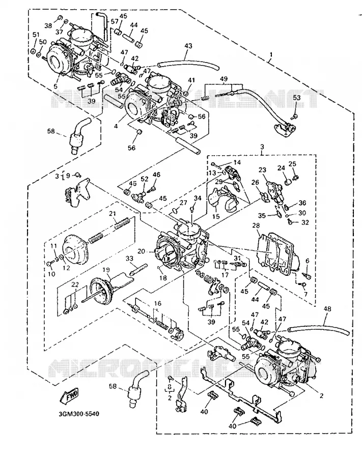 PIÈCES OPTIONNELLES - CARBURATEUR - AUTRICHE Yamaha MOTO 1000 1995 FZR  FZR1000