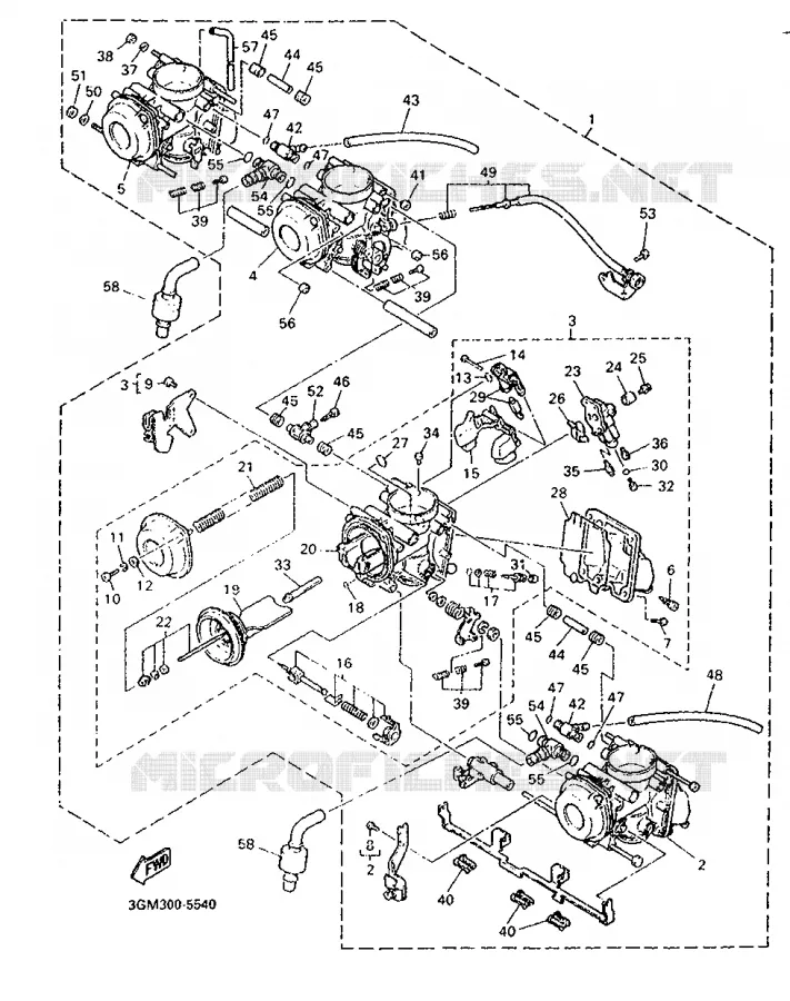 PIÈCES OPTIONNELLES - CARBURATEUR - AUTRICHE Yamaha MOTO 1000 1995 FZR  FZR1000