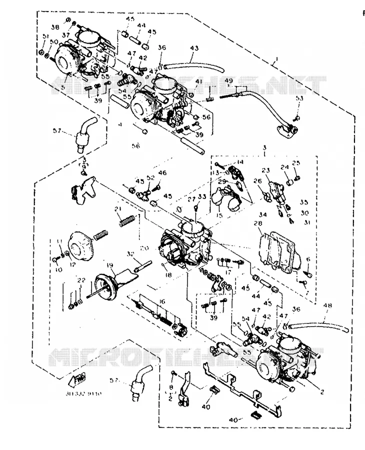 PIÈCES OPTIONNELLES - CARBURATEUR Yamaha MOTO 1000 1994 FZR  FZR1000F