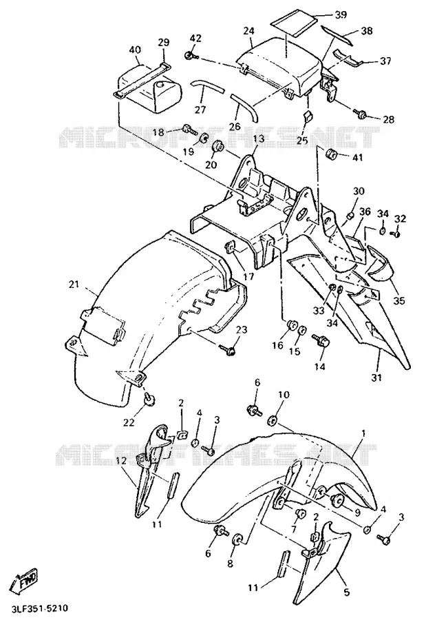 GARDE BOUE Yamaha MOTO 1000 1995 FZR  FZR1000G