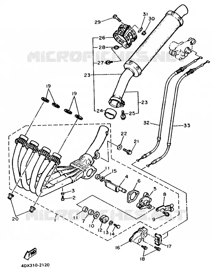 ECHAPPEMENT Yamaha MOTO 400 1992 FZR  FZR400RR