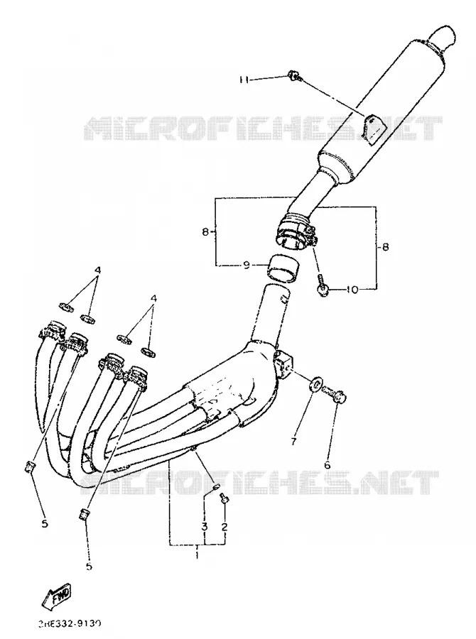 ECHAPPEMENT Yamaha MOTO 600 1989 FZR  FZR600