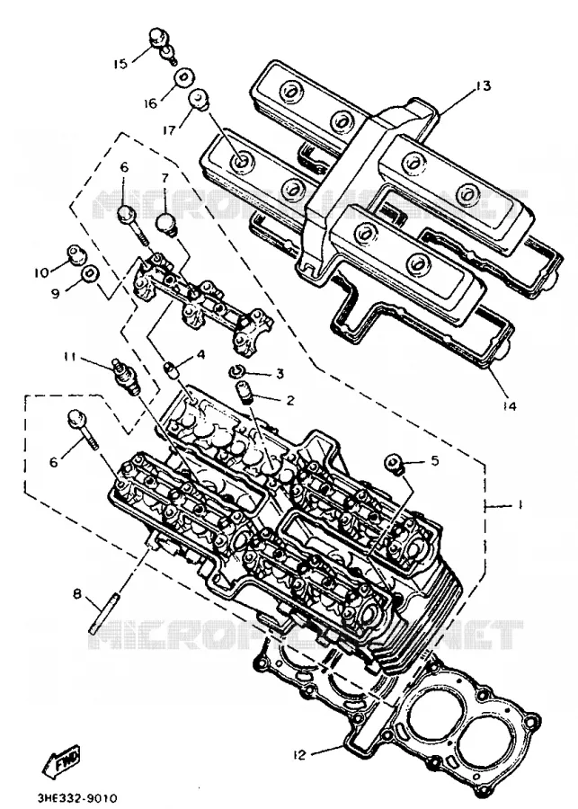 CULASSE Yamaha MOTO 600 1990 FZR  FZR600