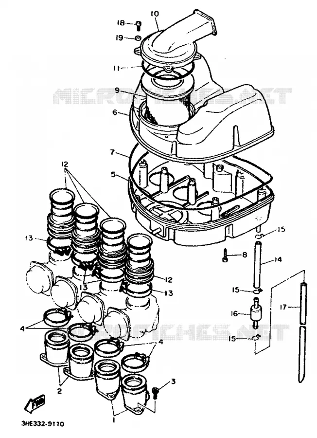 ADMISSION Yamaha MOTO 600 1990 FZR  FZR600
