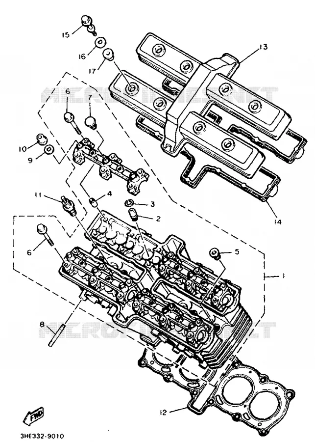 CULASSE Yamaha MOTO 600 1990 FZR  FZR600