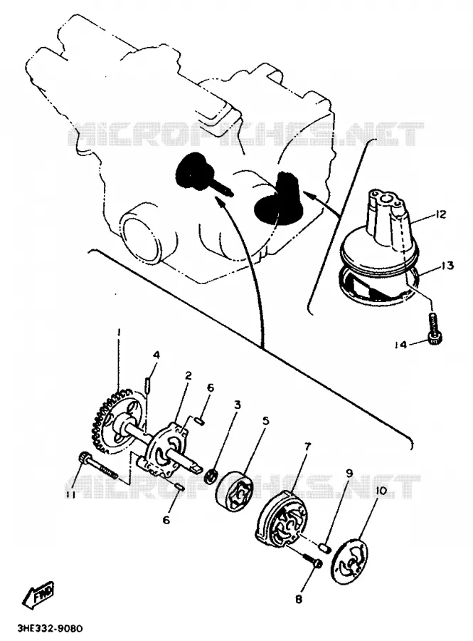 POMPE A HUILE Yamaha MOTO 600 1991 FZR  FZR600