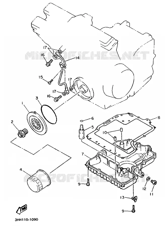 RADIATEUR D'HUILE / ECHANGEUR Yamaha MOTO 600 1991 FZR  FZR600