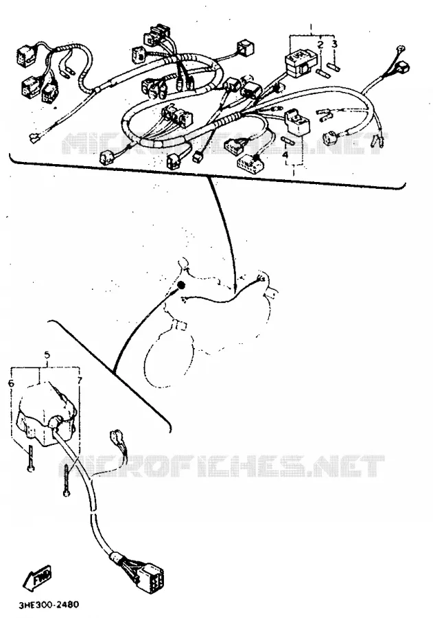 PIÈCES OPTIONNELLES - ELECTRIQUE Yamaha MOTO 600 1992 FZR  FZR600