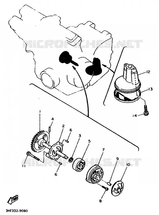 POMPE A HUILE Yamaha MOTO 600 1992 FZR  FZR600