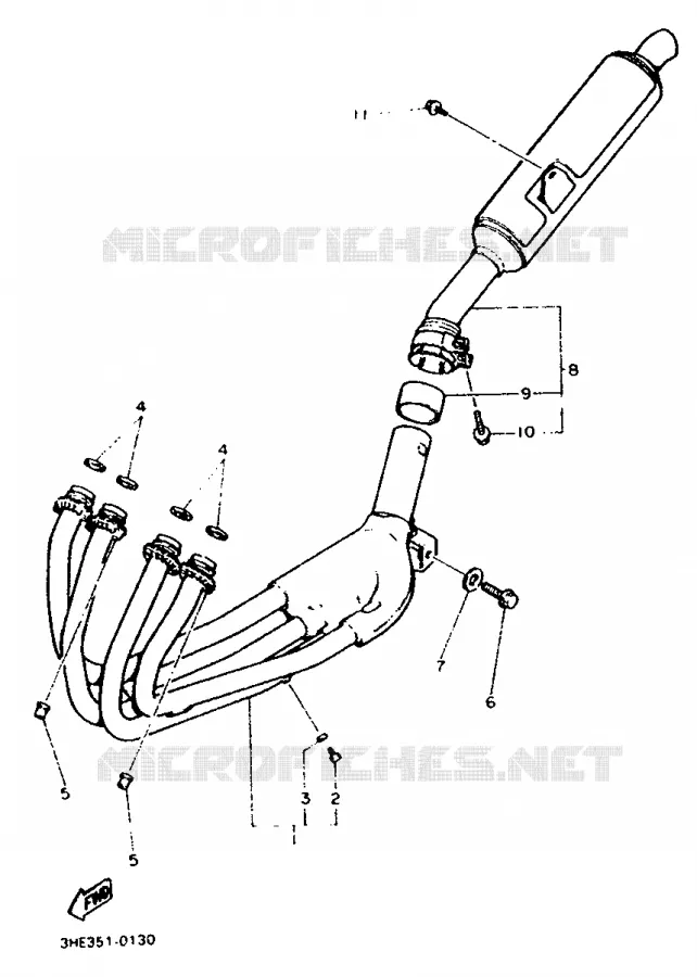ECHAPPEMENT Yamaha MOTO 600 1993 FZR  FZR600