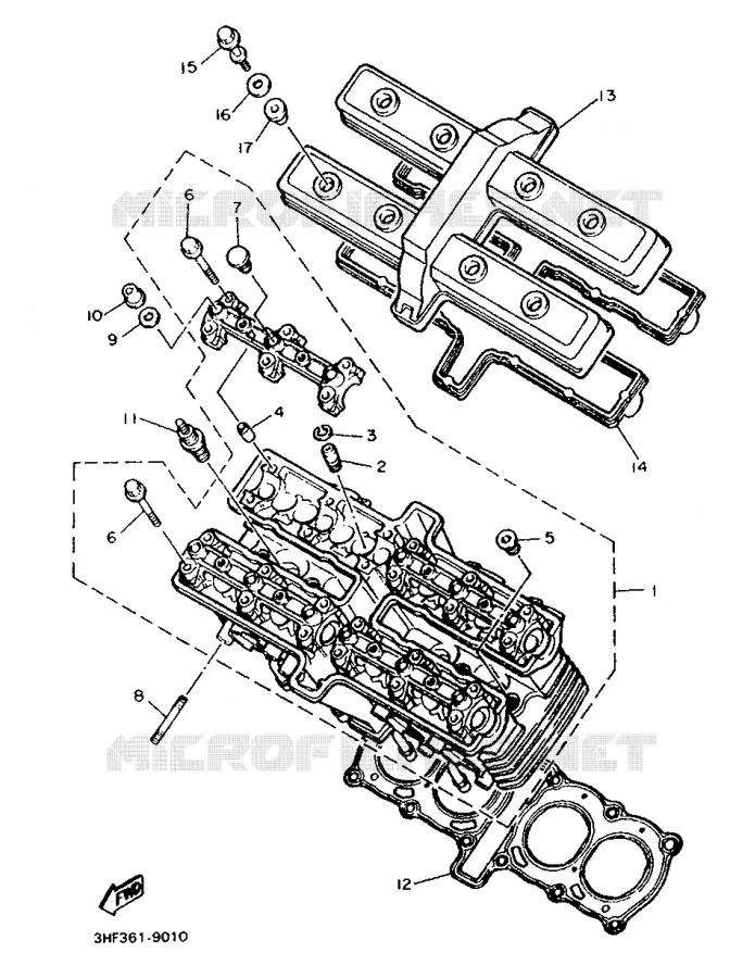 CULASSE Yamaha MOTO 600 1993 FZR  FZR600