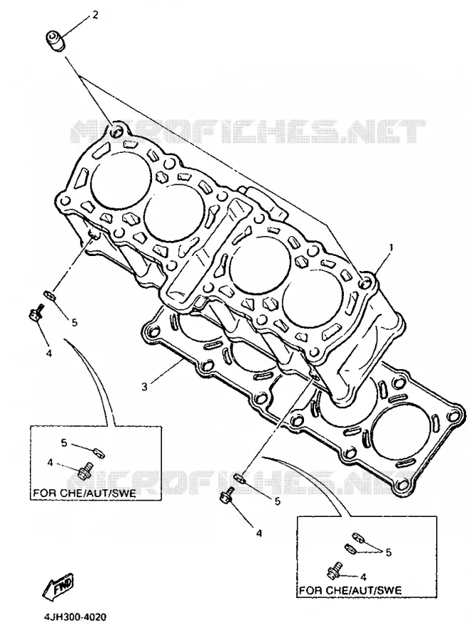 CYLINDRE Yamaha MOTO 600 1994 FZR  FZR600R