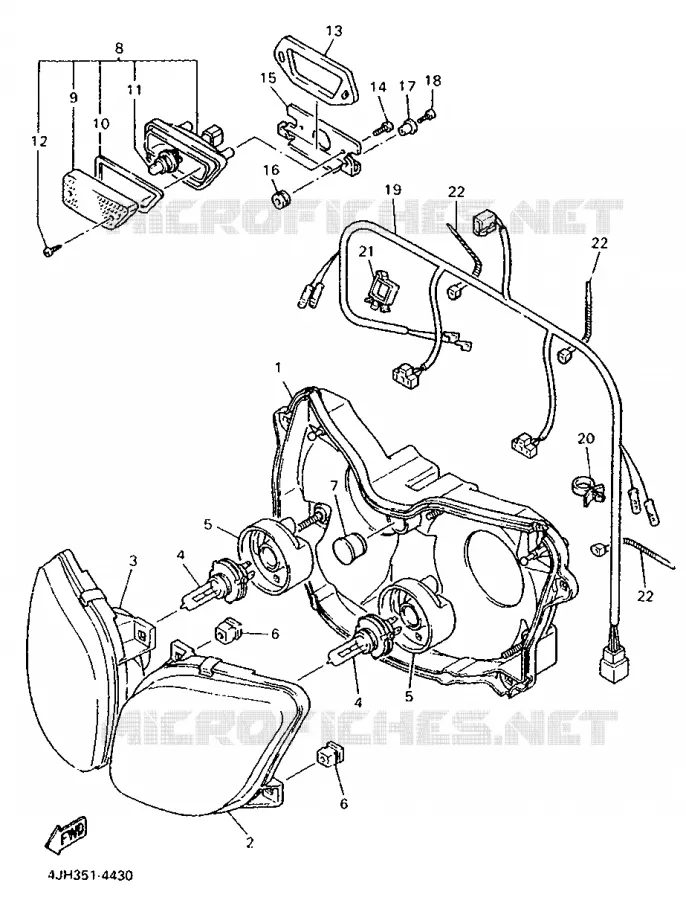 PHARE  Yamaha MOTO 600 1994 FZR  FZR600R