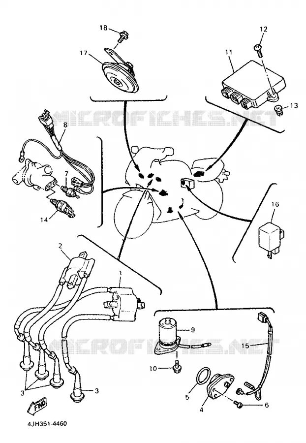PARTIE ELECTRIQUE 1 Yamaha MOTO 600 1994 FZR  FZR600R
