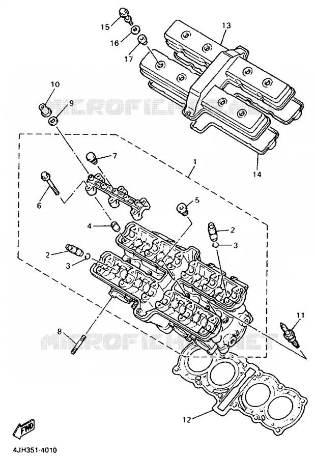 CULASSE Yamaha MOTO 600 1994 FZR  FZR600R