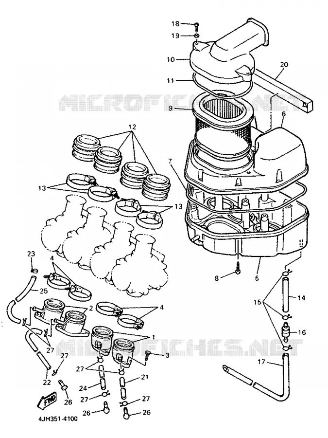 ADMISSION Yamaha MOTO 600 1995 FZR  FZR600R