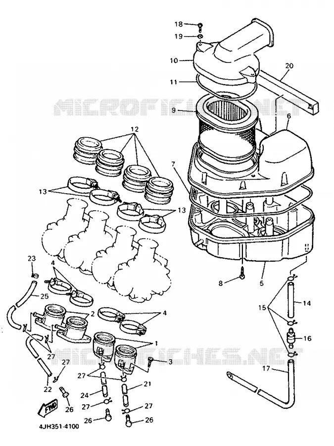 ADMISSION Yamaha MOTO 600 1995 FZR  FZR600R