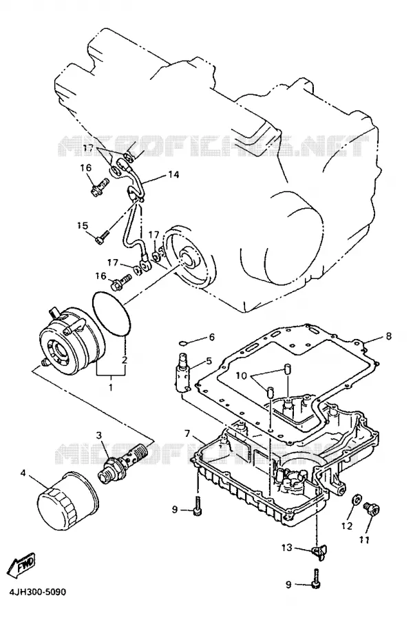RADIATEUR D'HUILE / ECHANGEUR Yamaha MOTO 600 1995 FZR  FZR600R