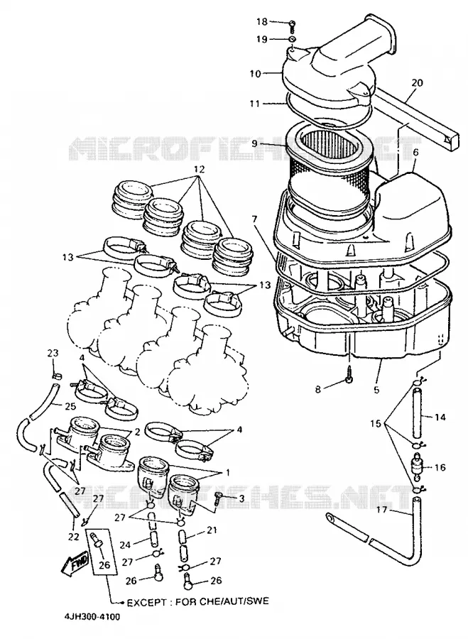 ADMISSION Yamaha MOTO 600 1995 FZR  FZR600R